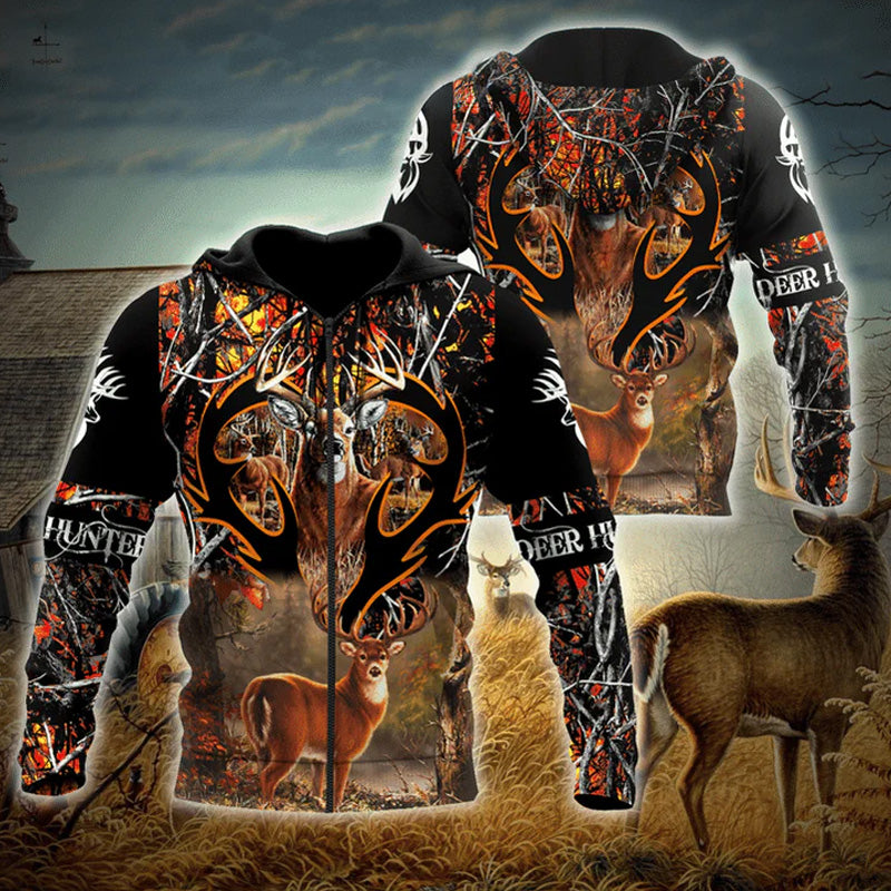Hunting Deer Amazing Life Art – 3D Hoodie