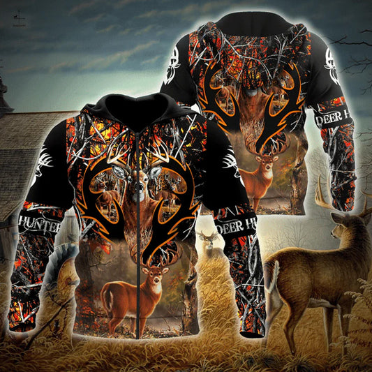 Hunting Deer Amazing Life Art – 3D Hoodie