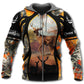 Hunting Deer Orange Black Spring - 3D Hoodie
