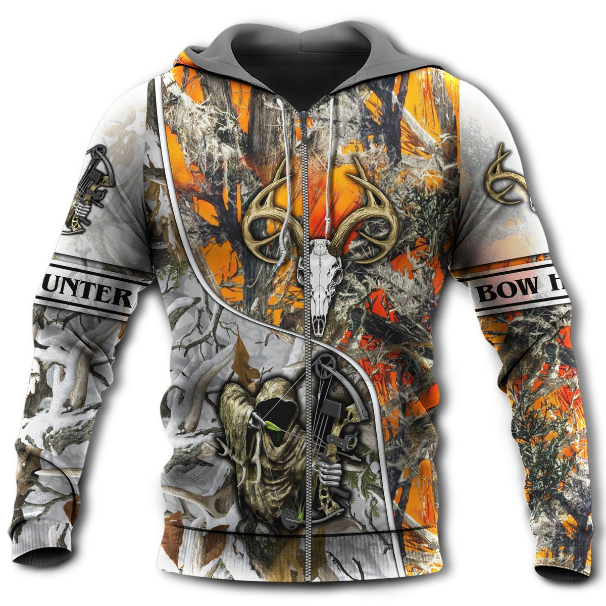 Bow Hunter Deer Yellow Style - 3D Hoodie