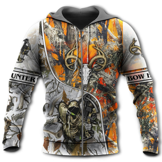 Bow Hunter Deer Yellow Style - 3D Hoodie