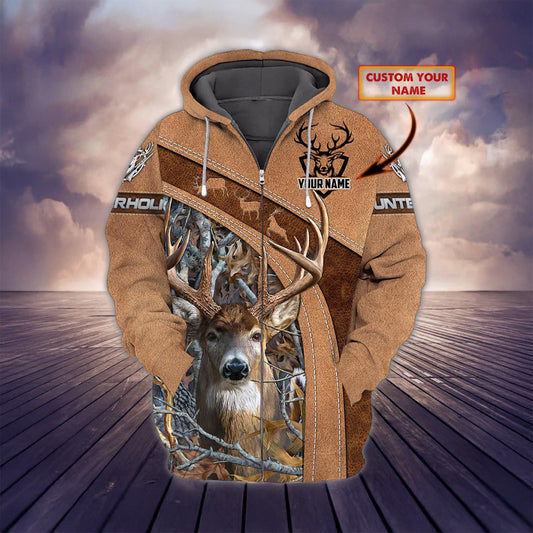 Hunting Deer Custom Name Art – 3D Hoodie