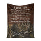 Hunting Deer Couple Love Gift 50 x 60 Inch Flannel Blanket For Cozy Bedroom And Sofa Decor