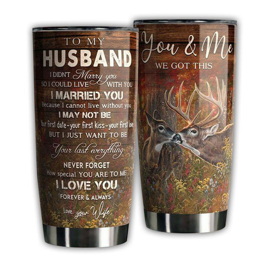 Hunting Love Deer To My Husband 20 Oz Tumbler