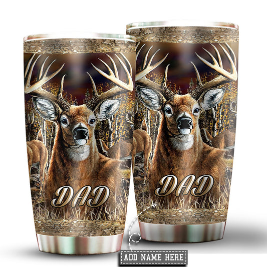 Hunting Love Deer With Vintage Personalized 20 Oz Tumbler