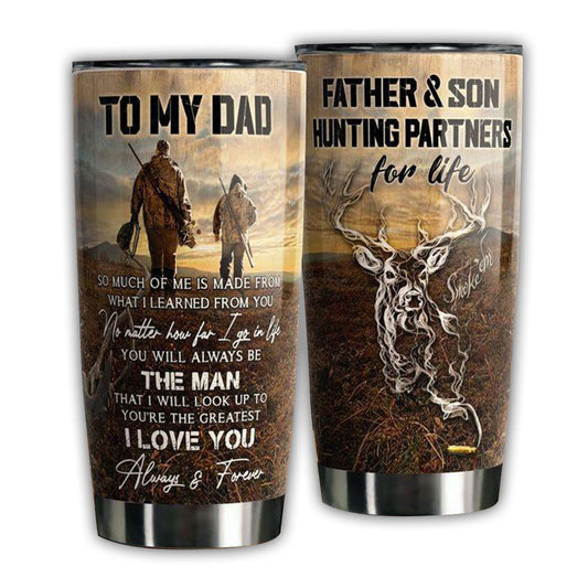 Hunting Love Deer To Dad Together 20 Oz Tumbler