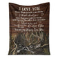 Hunting Love I Love You 50 x 60 Inch Flannel Blanket For Cozy Bedroom And Sofa Decor
