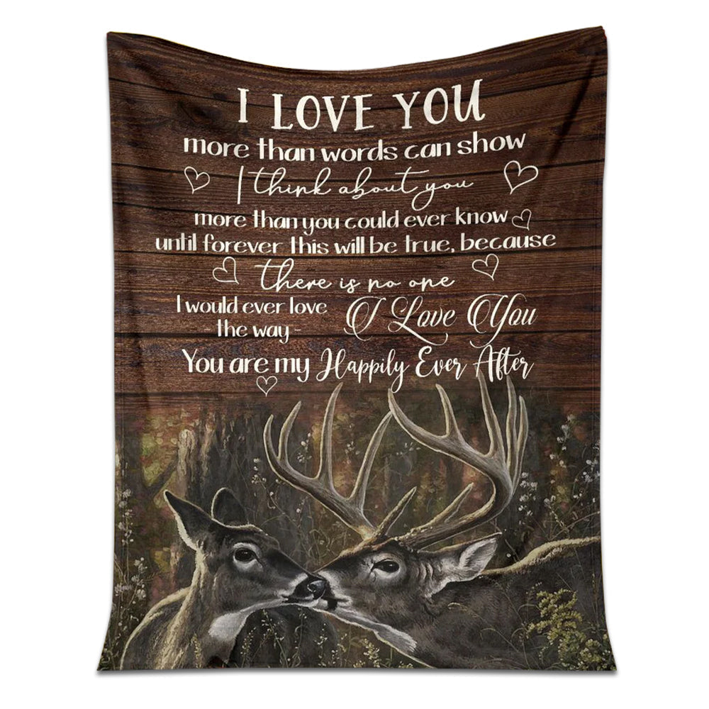 Hunting Love I Love You 50 x 60 Inch Flannel Blanket For Cozy Bedroom And Sofa Decor