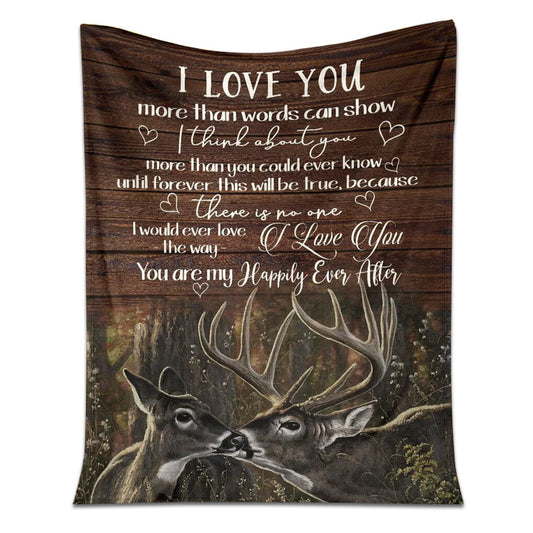 Hunting Love I Love You 50 x 60 Inch Flannel Blanket For Cozy Bedroom And Sofa Decor