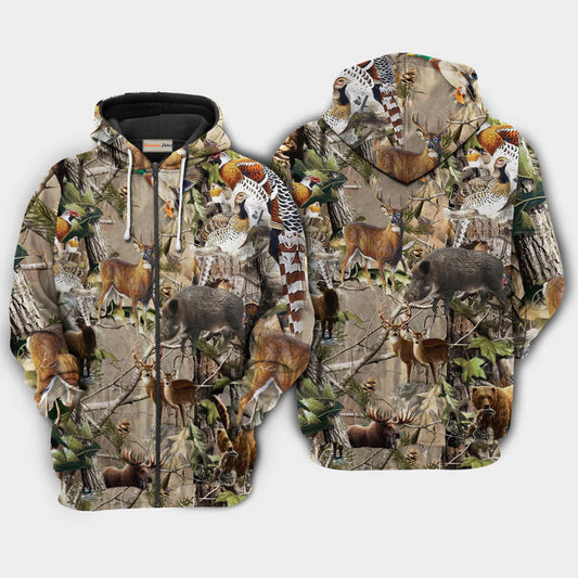 Hunting Lover Animals Art – 3D Hoodie