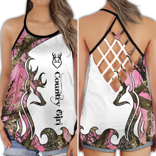 Hunting Lover Country Girl Charm - Hollow Tank Top