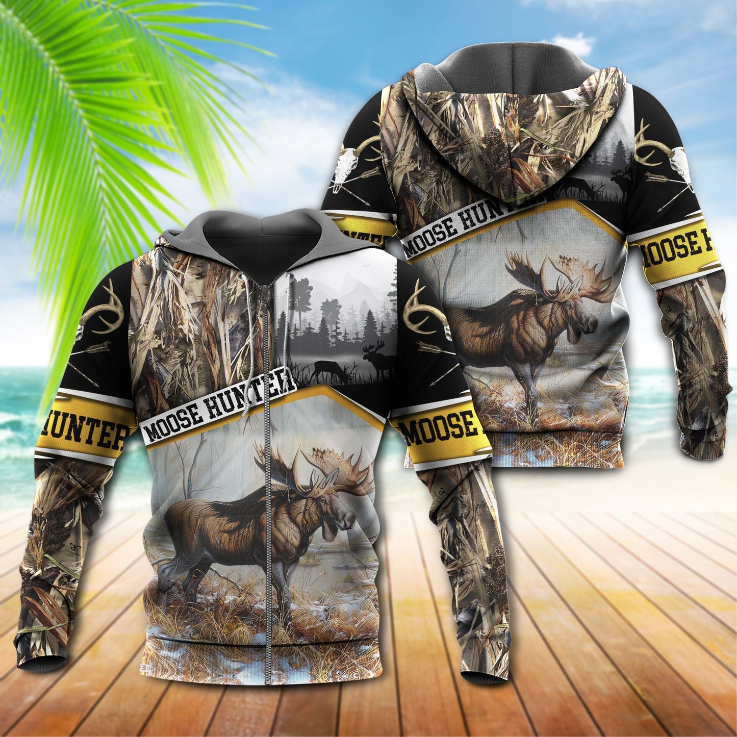 Hunting Moose Outdoor Adventure - 3D Hoodie