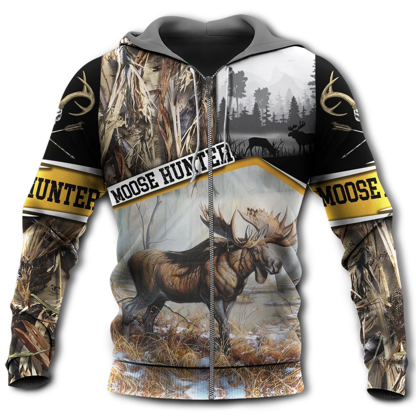 Hunting Moose Outdoor Adventure - 3D Hoodie