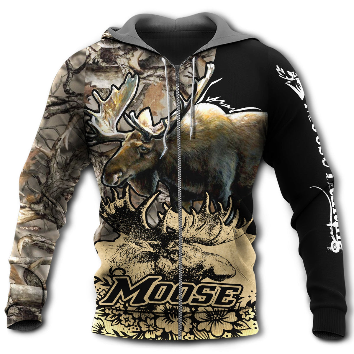Hunting Moose Legend Colorful - 3D Hoodie