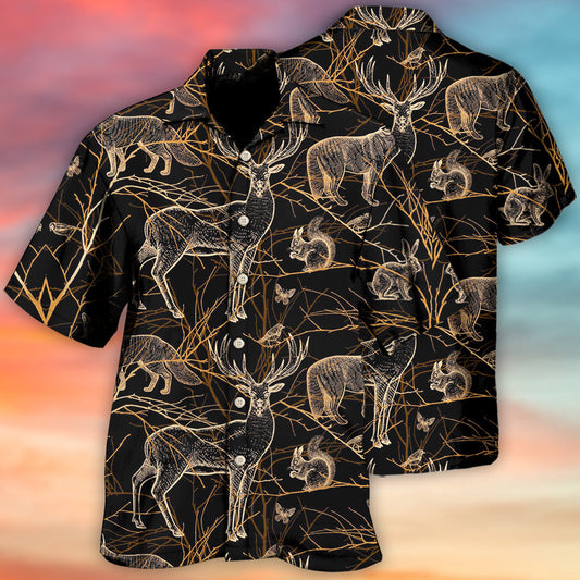 Hunting Art Style Pattern – Hawaiian Shirt
