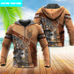 Hunting Deer Brown Style Personalized - 3D Hoodie