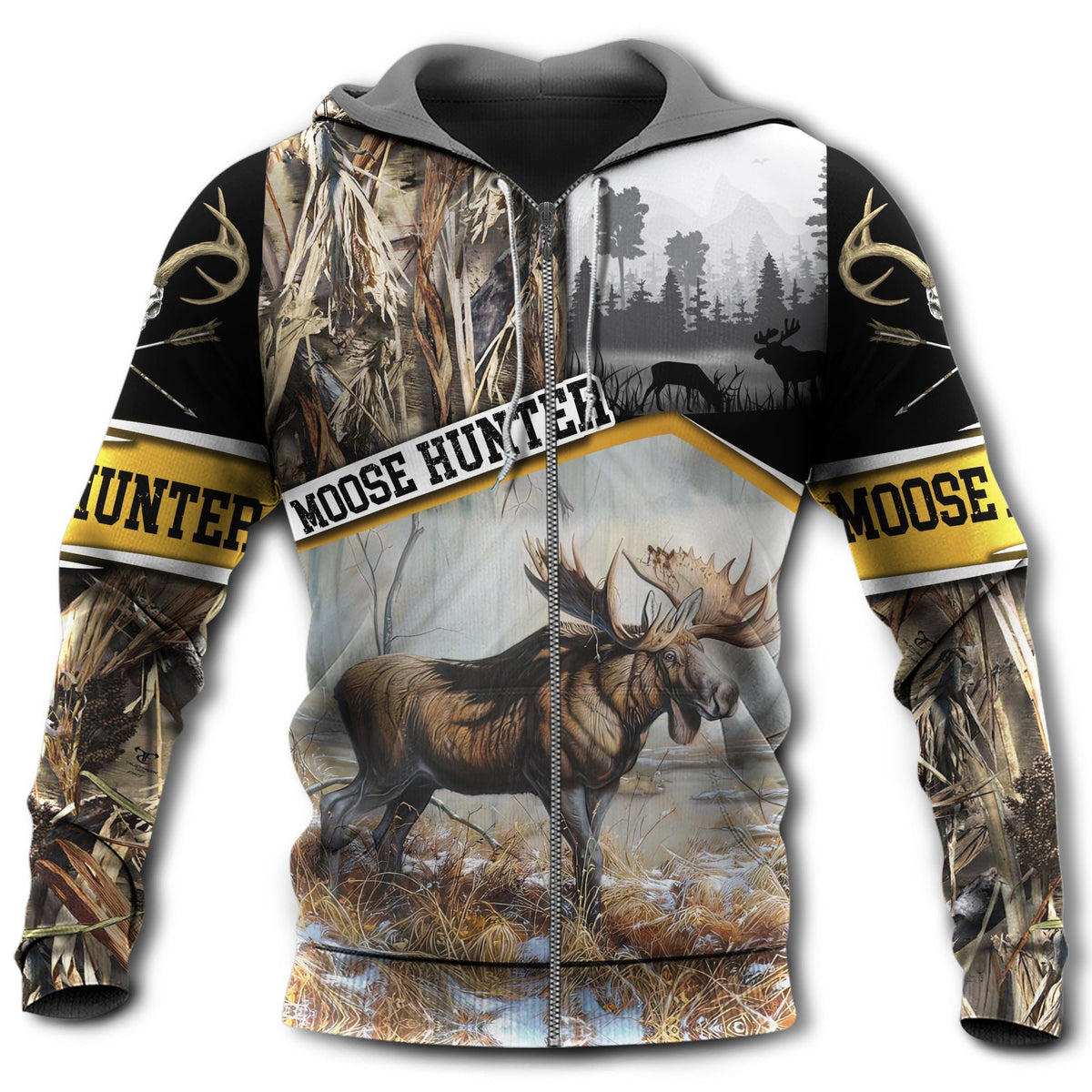Hunting Moose Adventure - 3D Hoodie2