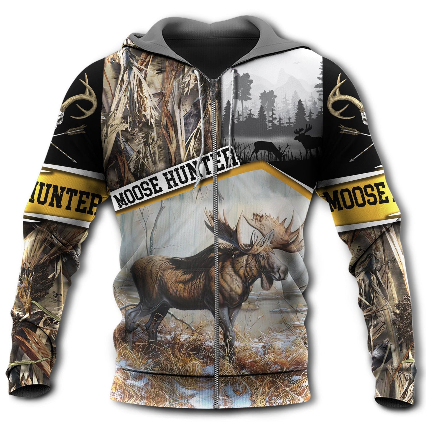 Hunting Moose Adventure - 3D Hoodie2