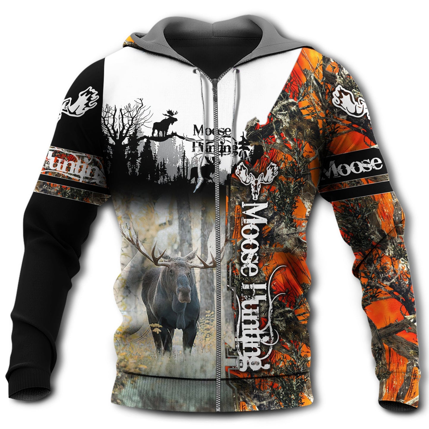 Hunting Moose Forest Story - 3D Hoodie