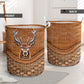 Hunting Rattan Teaxture - Laundry Basket - Owls Matrix LTD