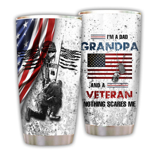 Dad Grandpa Veteran Nice 20 Oz Tumbler For Travel Gifts