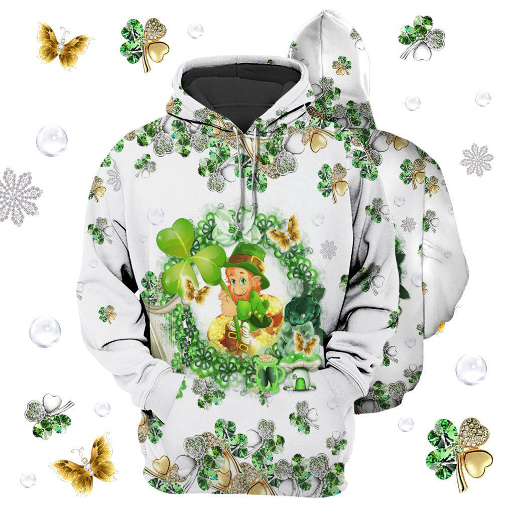 Irish Lucky Happy Art - 3D Hoodie