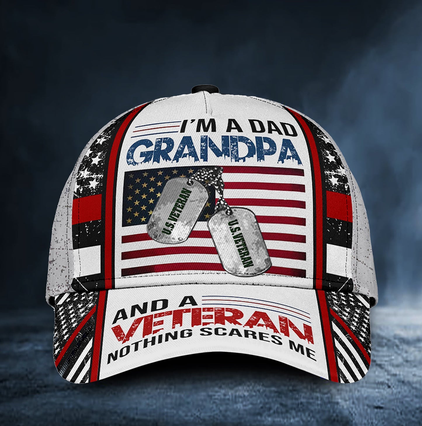 Dad Grandpa Veteran Nothing Scares Me – Classic Cap