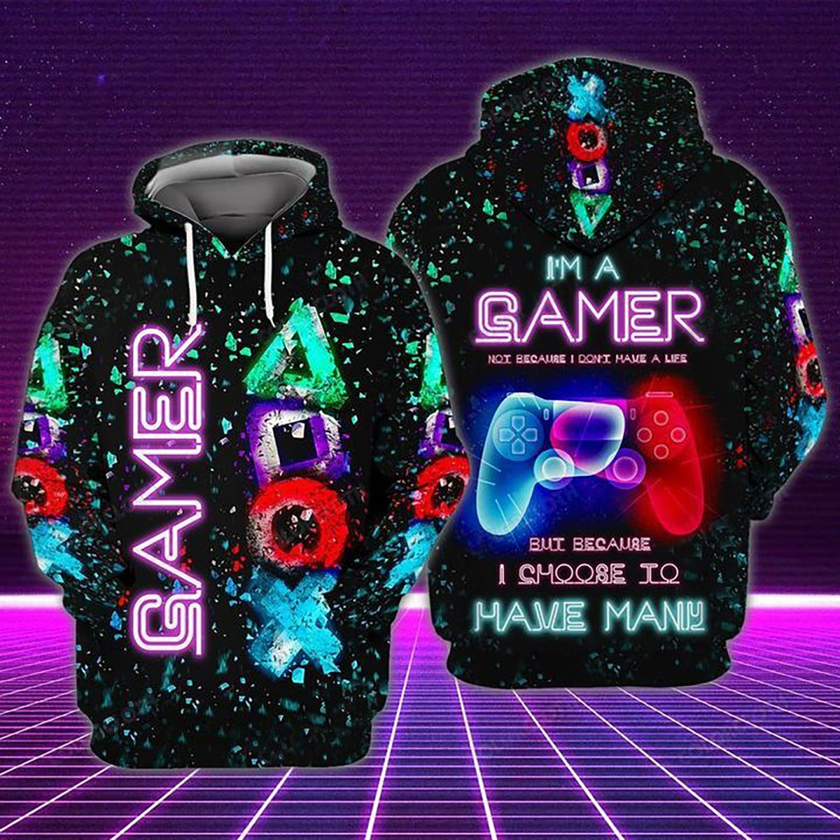 Gamer Quote Art – 3D Hoodie