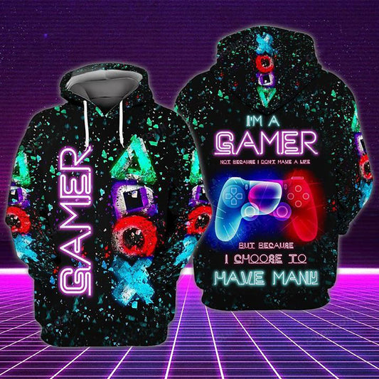 Gamer Quote Art – 3D Hoodie