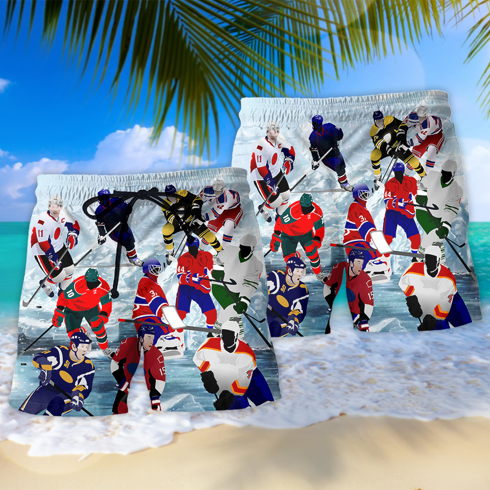 Ice Hockey Is My Therapy Art – Beach Short