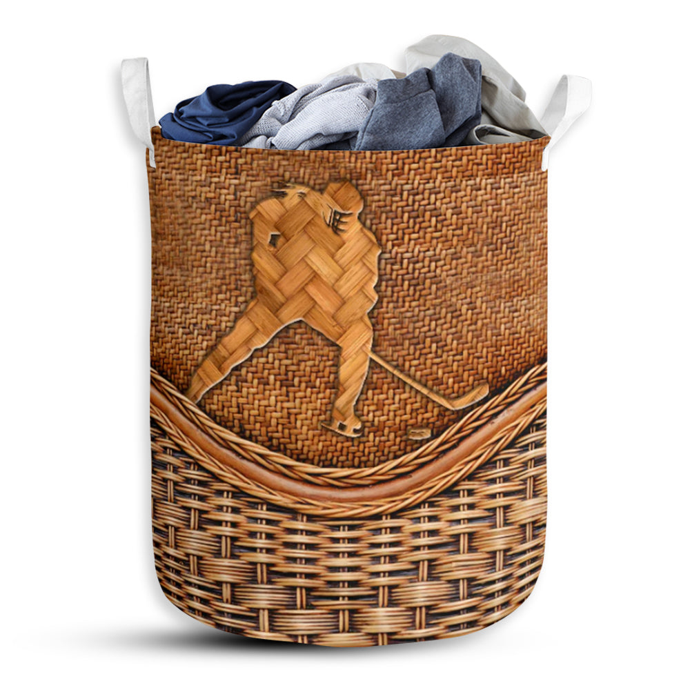 Ice Hockey Rattan Teaxture - Laundry Basket - Owls Matrix LTD