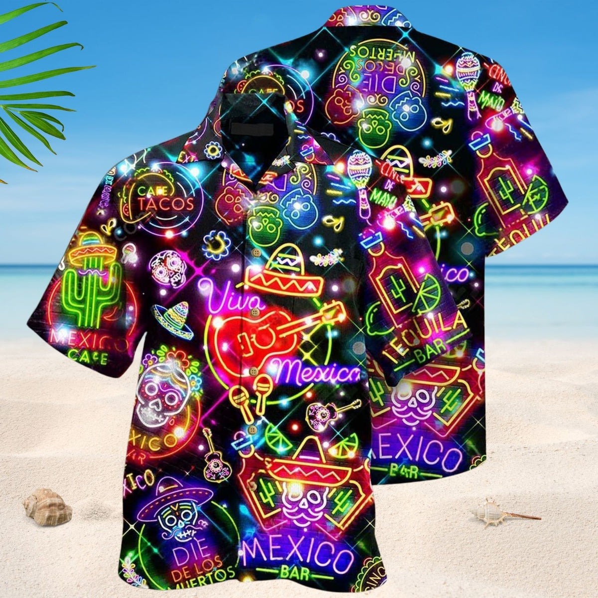 Mexico Neon Color Art Style – Hawaiian Shirt