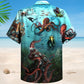 Giant Octopus And Deep Sea Diver Art – Hawaiian Shirt