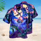 Dragonfly Flying To The Moon Art Style – Hawaiian Shirt