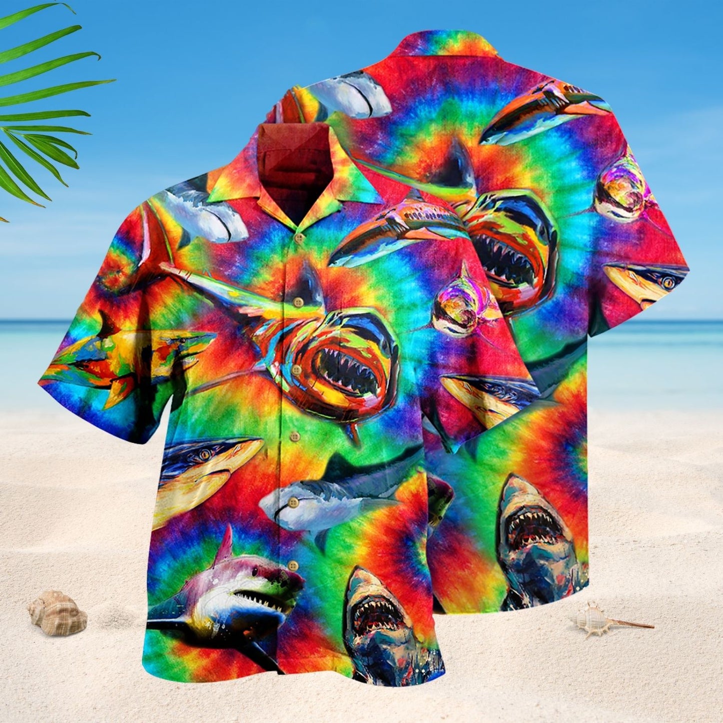 Shark Rainbow Style Cool Art – Hawaiian Shirt