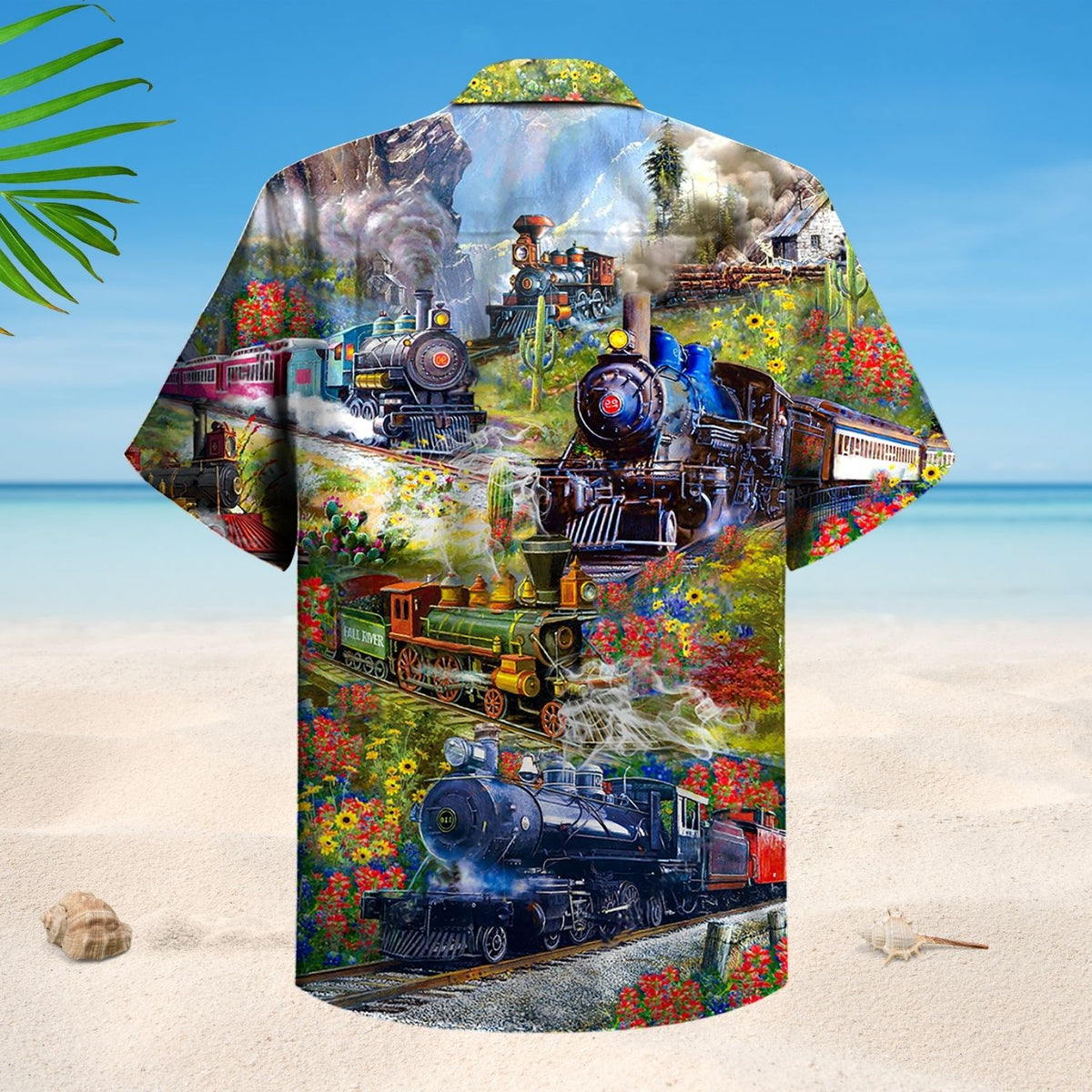 Train On Spring Hill Scenic Art – Hawaiian Shirt