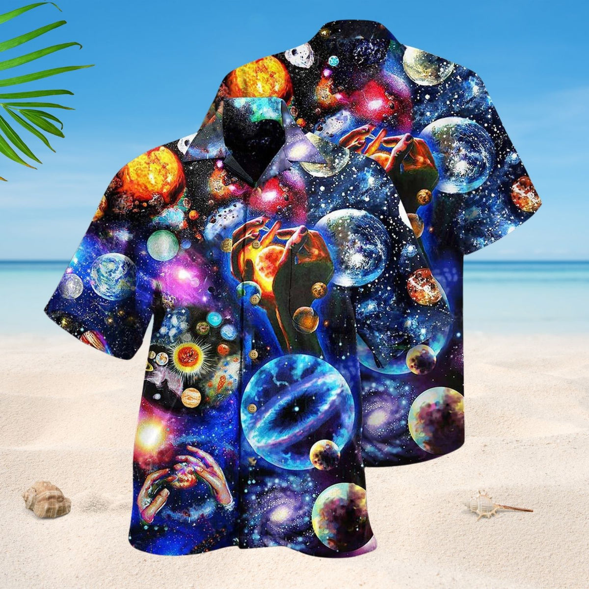 Lovely Galaxy Planet Art – Hawaiian Shirt