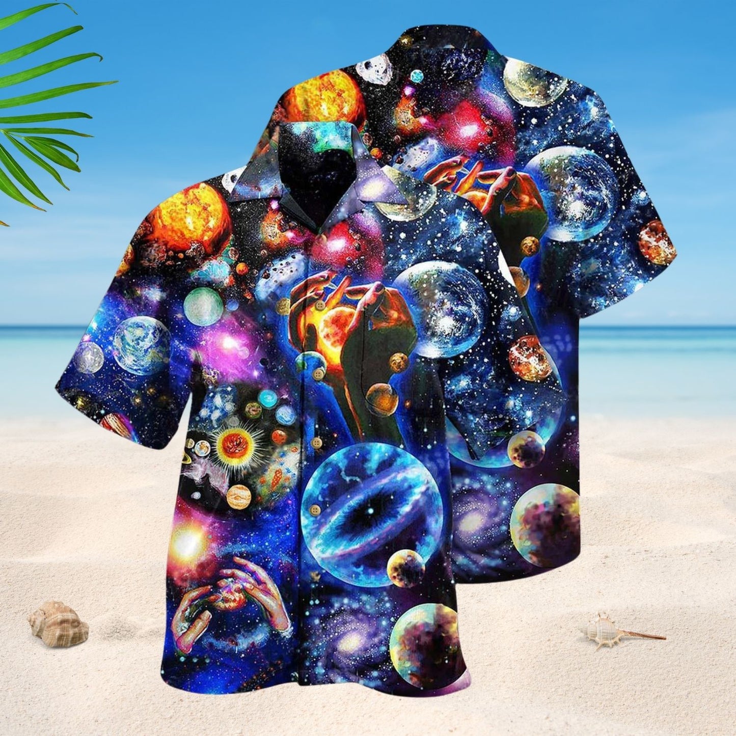 Lovely Galaxy Planet Art – Hawaiian Shirt