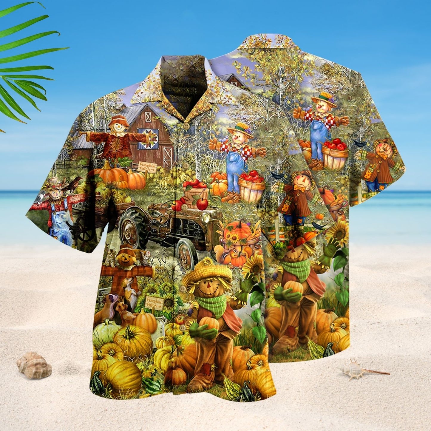 Halloween Pumpkin Smile Art – Hawaiian Shirt