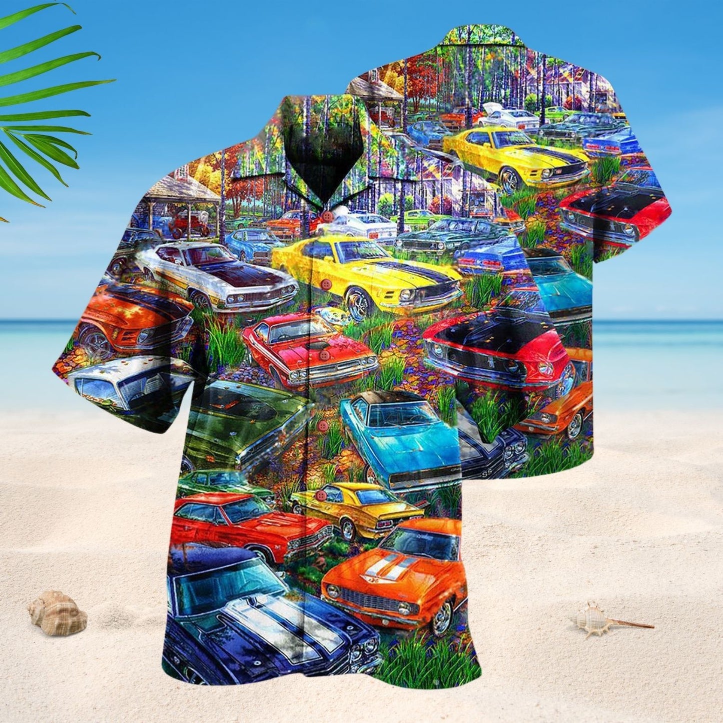 Colorful Car Garden Artistic – Hawaiian Shirt