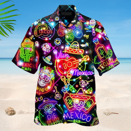 Mexico Neon Color Art Style – Hawaiian Shirt