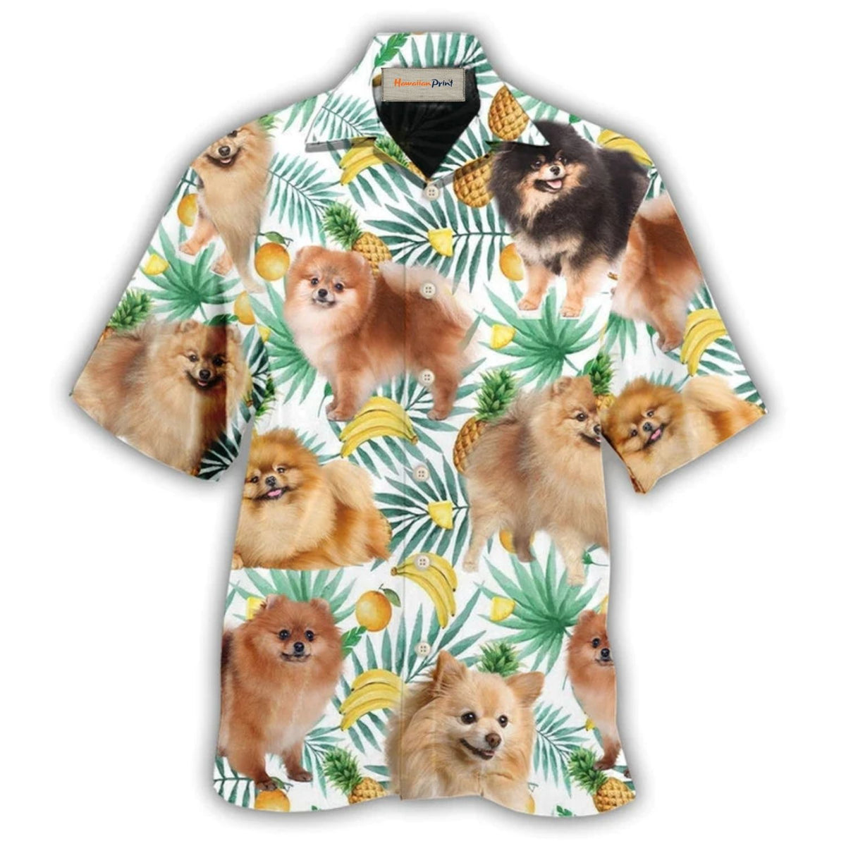 Pomeranian Dog Banana Fun Art – Hawaiian Shirt