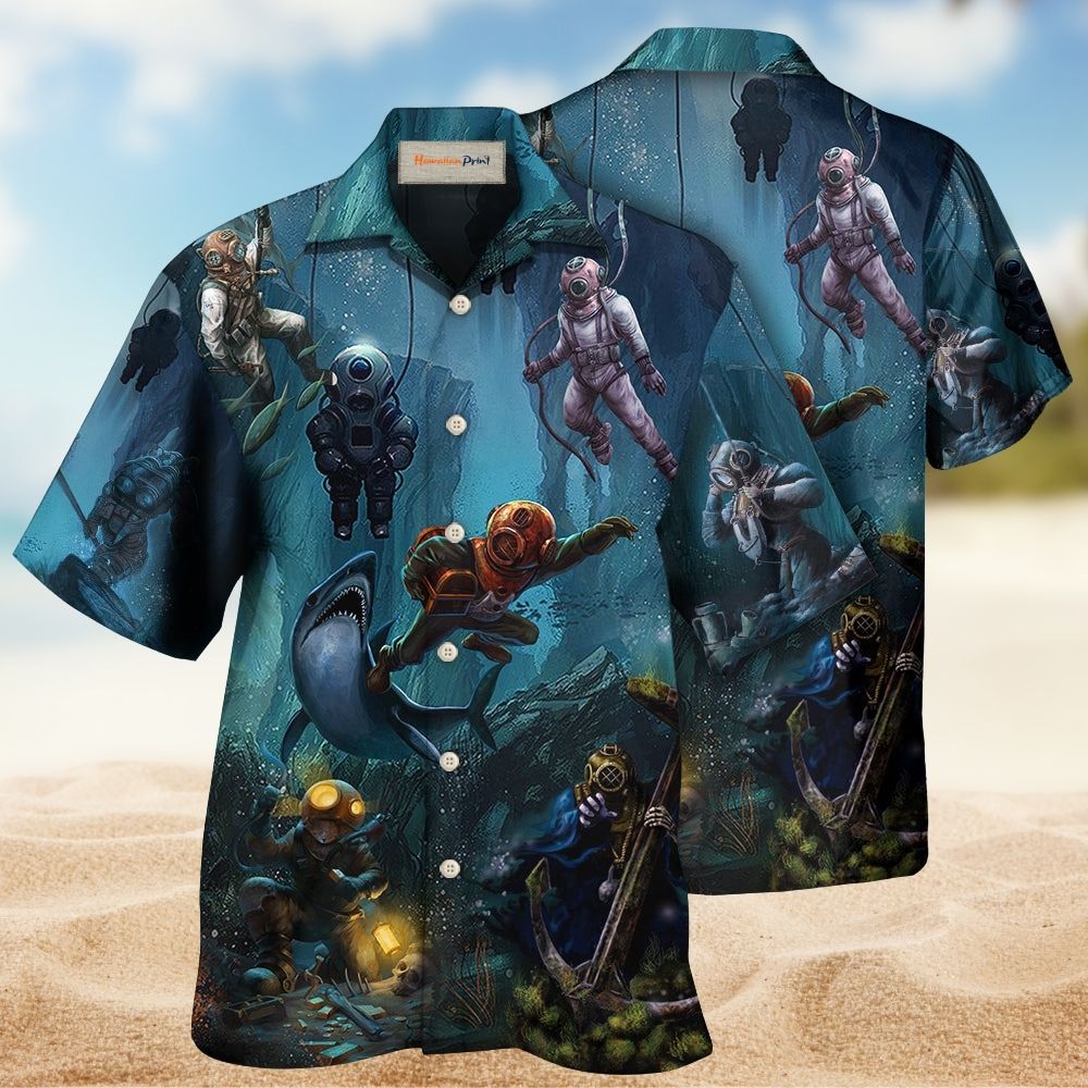 Deep Sea Diving Underwater Art - Hawaiian Shirt