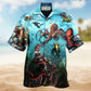Giant Octopus And Deep Sea Diver Art – Hawaiian Shirt