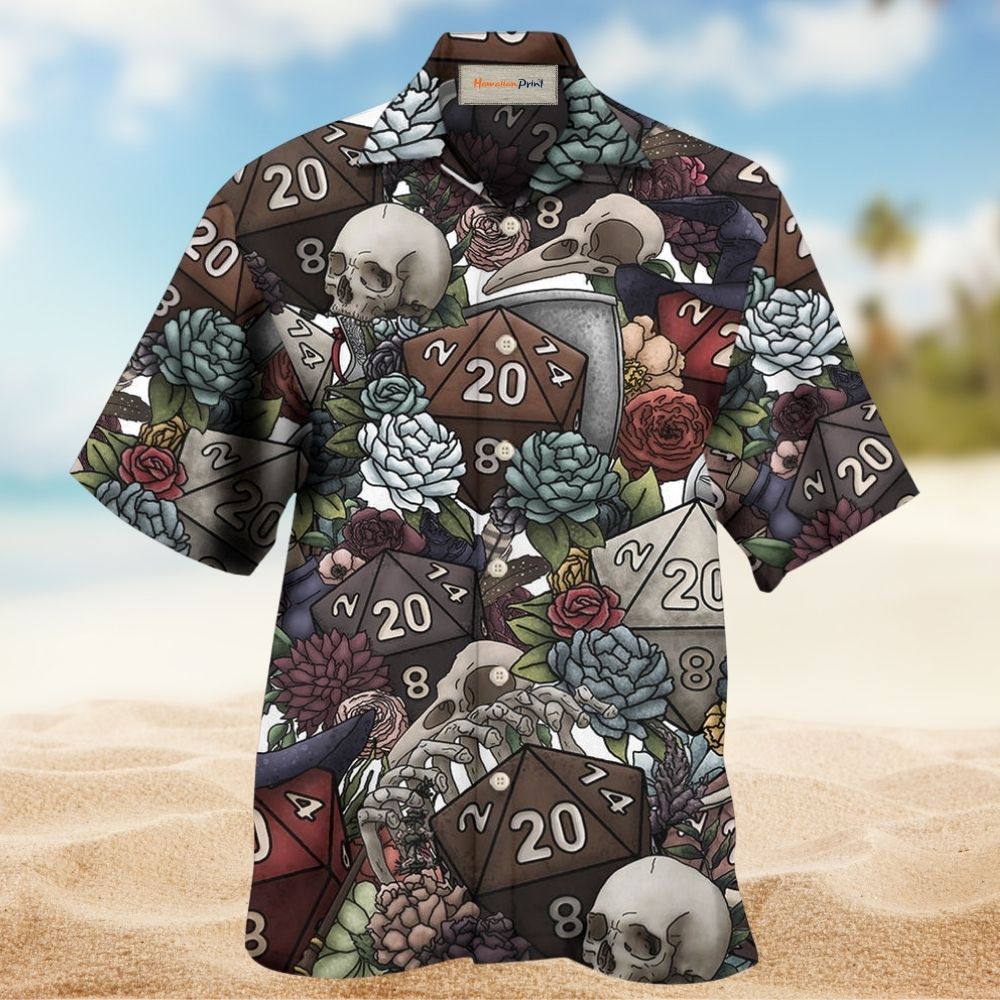 D20 Dark Dice Fantasy Vibe - Hawaiian Shirt
