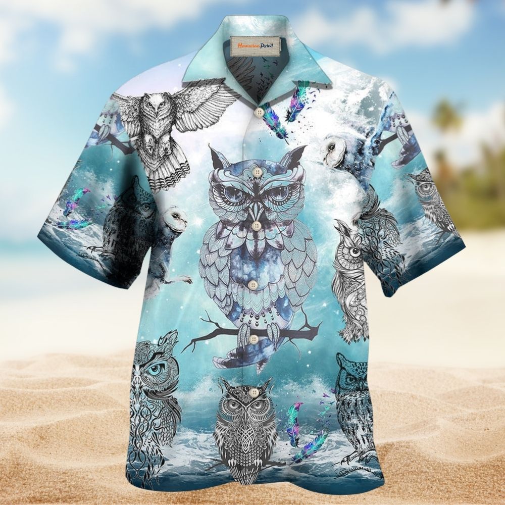 Owl Tattoo Fantasy Sky Art – Hawaiian Shirt