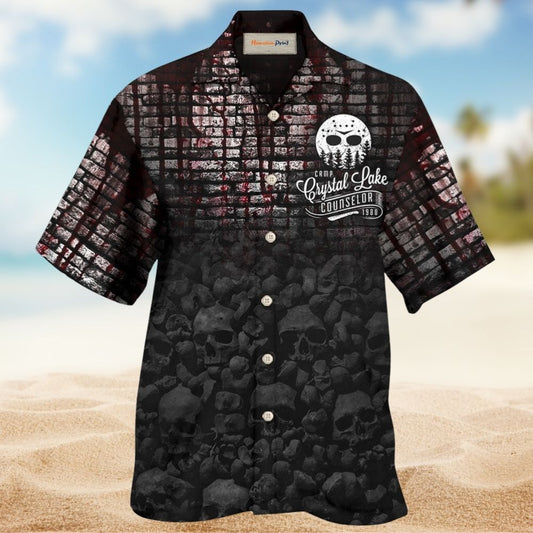 Halloween Retro Summer Camp Horror Counselor - Hawaiian Shirt