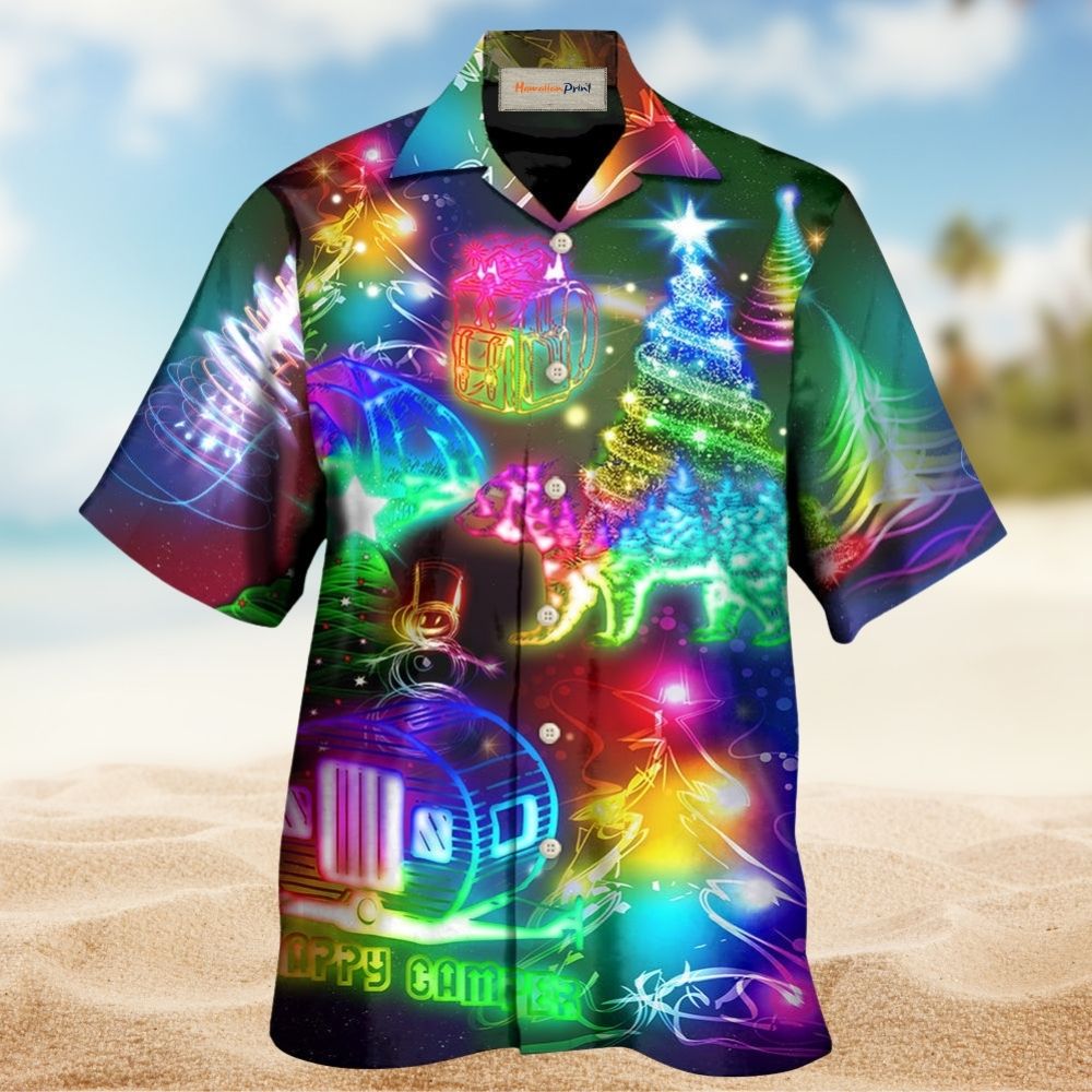 Camping Merry Christmas Everything Happy - Hawaiian Shirt