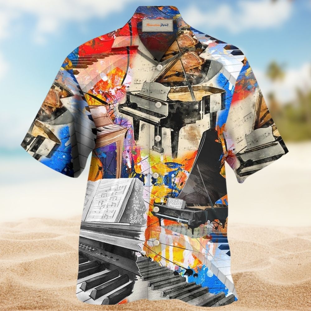 Piano Painting Music Lover Art – Hawaiian Shirt