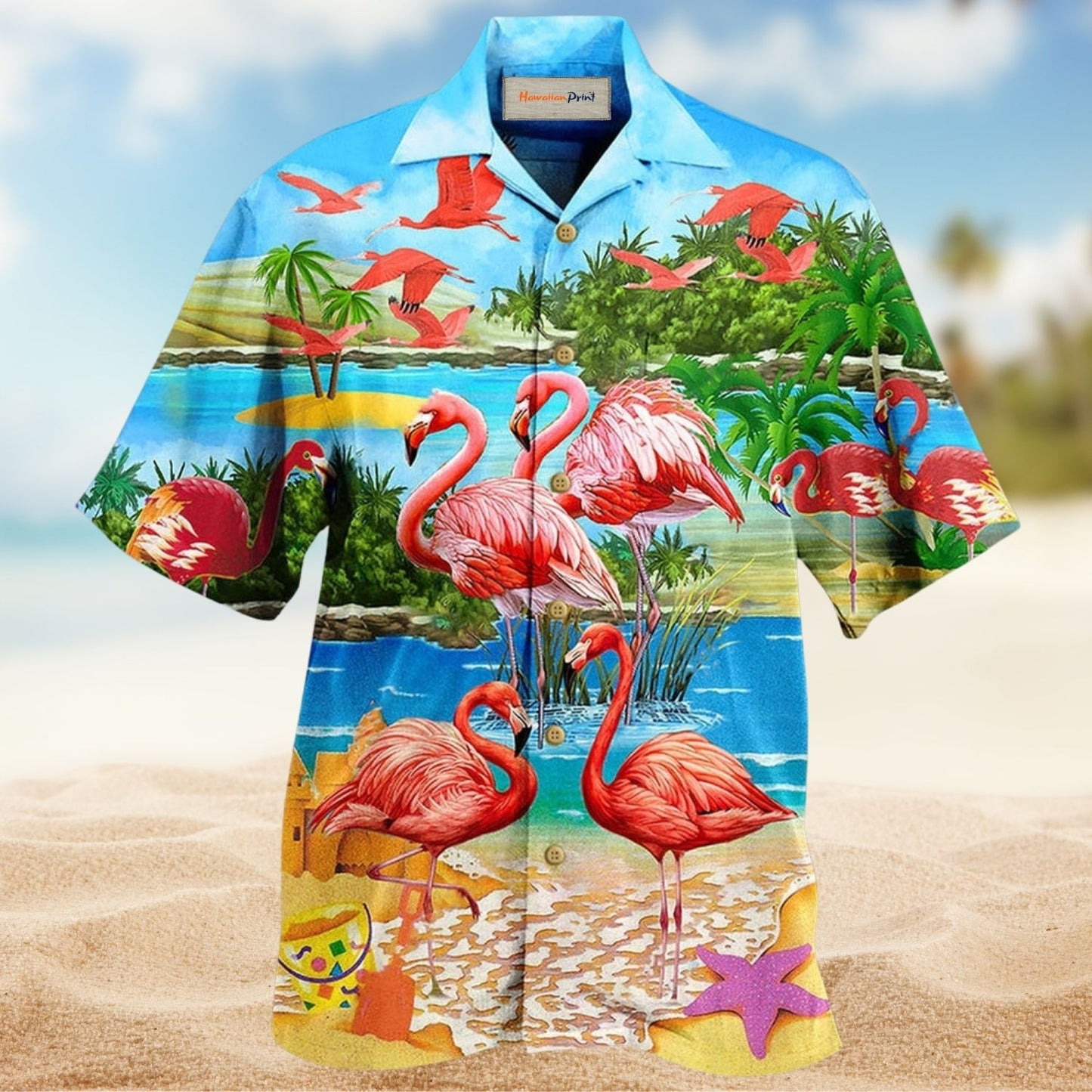 Flamingo Tropical Love Summer Style - Hawaiian Shirt